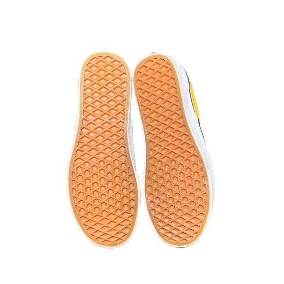 Vans Yellow and White Checkered Slip-On Sneakers - Picture 4 of 9